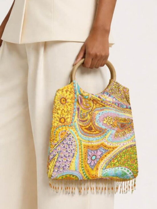 Handbags - FLOWER POWER TASSEL PURSE